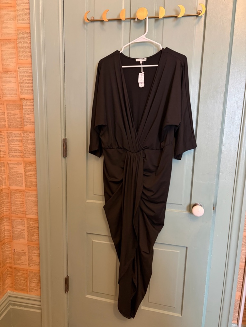 Baltic Born NWT Draped V-Neck Midi Dress